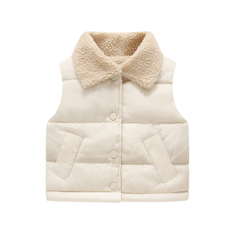 Chaleco de algodón para niños otoño e invierno Bebé forrado de lana chaleco engrosado niños y niñas chaleco transfronterizo