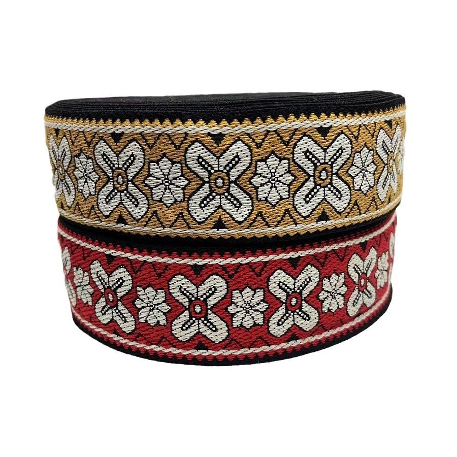 民族花边提花织带涤棉肩带服装包辅料宽约5厘米SH-9793