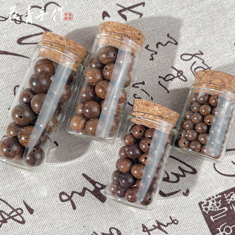 Natural Golden Sandalwood Bracelet Loose Beads 108 Sandalwood Wooden Buddha Beads diy Beads Cultural Toy Accessories Bracelet with Beads