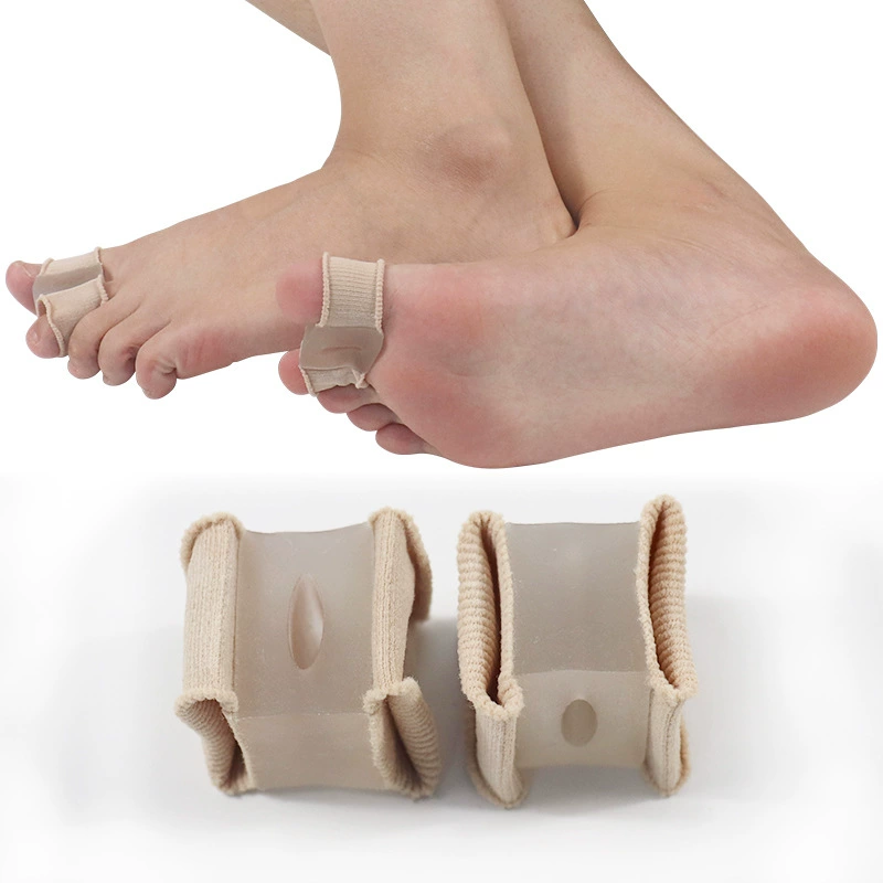 Отверстие Двойной Носок Клейкая Трубка Вальгусная Большая Стопа Кости Перекрытие Сепаратор Носка Волокна Двойное Отверстие Носка Ортез