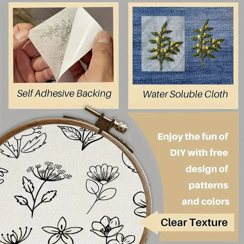Amazon cross -border embroidery stabilizer Cold water dissolving non -woven nipple strap back glue Direct sticky batch of various sizes