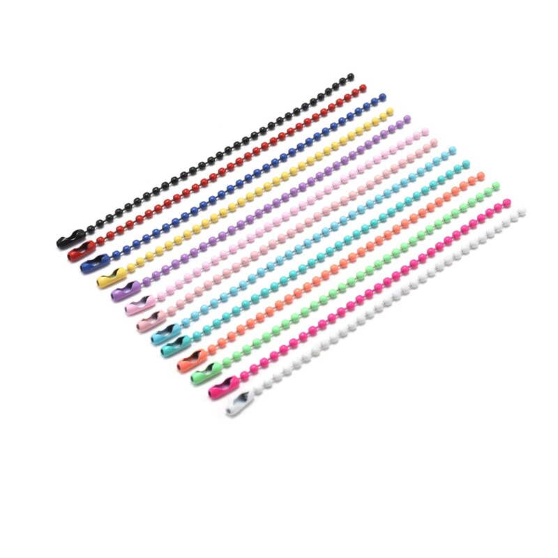 DIY jewelry material 11cm metal wave child chain bead chain tag chain color small bead chain key chain accessories