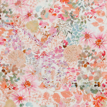 数码印花 碎花人绵绸印花布现货 连衣裙汉服真丝绵绸服装布料