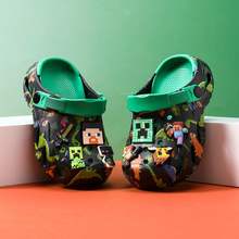 我的世界儿童拖鞋男童洞洞鞋2025夏季新款男孩凉鞋大童防滑沙滩鞋