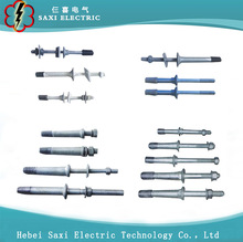 专业生产电力金具钢脚绝缘子瓷瓶丝瓷瓶螺栓针式钢脚线路金具铁件