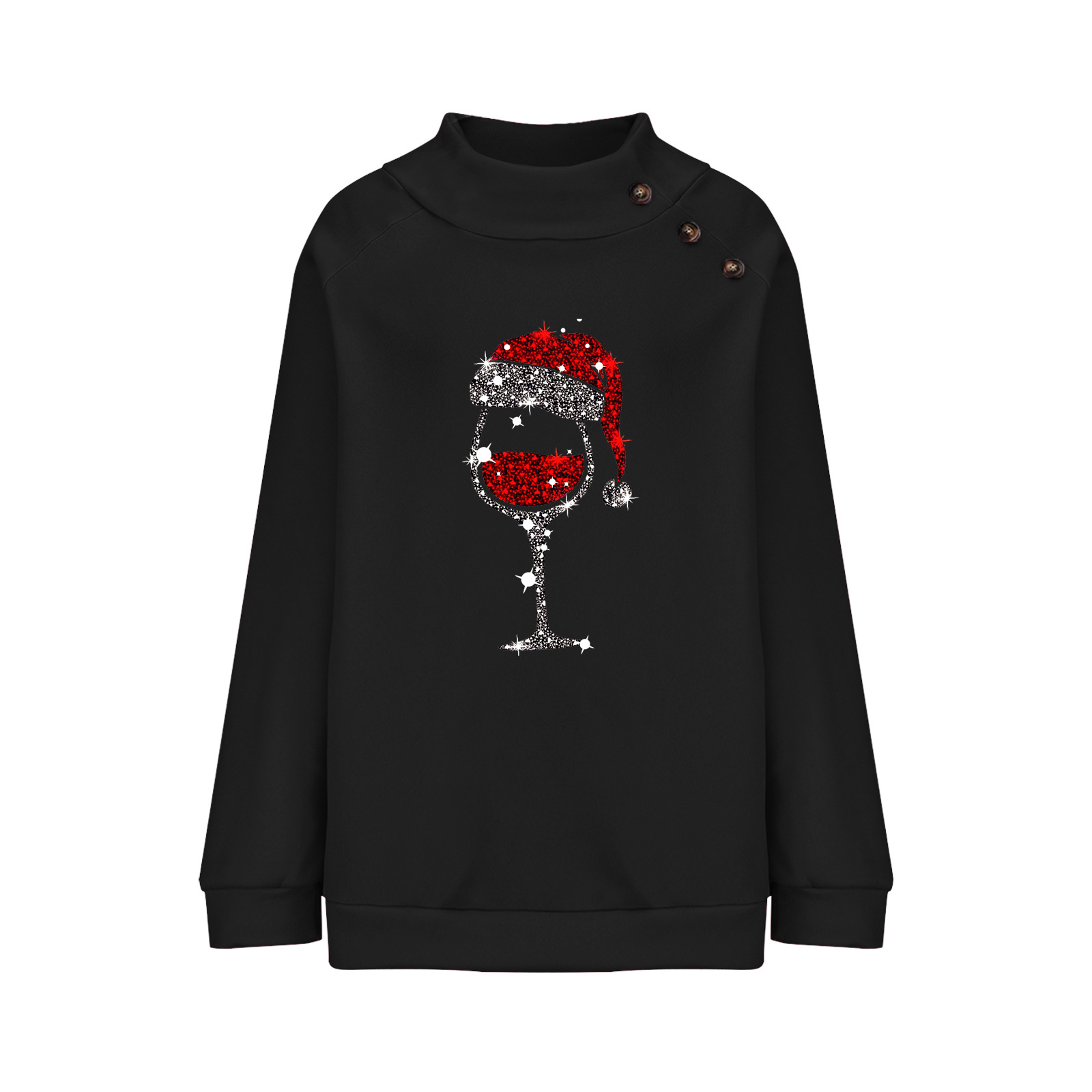 Title 4, Maglione natalizio da donna con girocollo, bott...