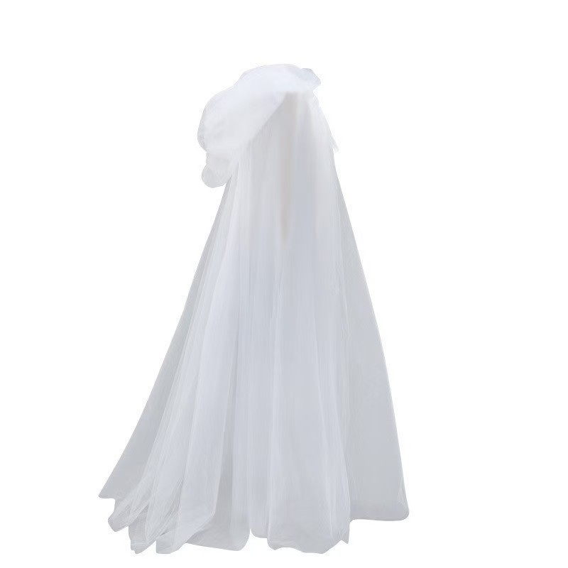 Ropa de malla de Halloween mantas largas mantas de malla blancas y negras mantas encapuchadas mantas de brujas oscuras mantas encapuchadas