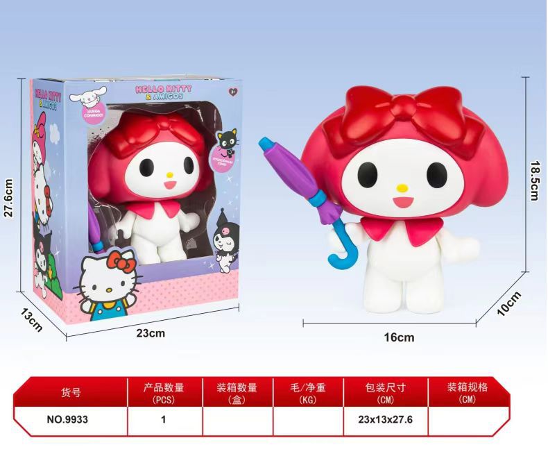 Material de vinilo, ventana grande Kuluomi, serie de cajas de color, adornos de escritorio, accesorios para muñecas, articulaciones desmontables, móviles