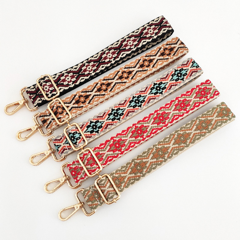 New 3.8cm Jacquard Webbing Wide Adjustable Bag Replacement Long Strap display picture 2
