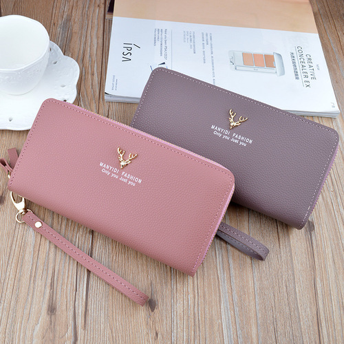 New Wallet Women's Long Clutch Double Zipper Wallet Mobile Phone Bag Fashion Simple Large Capacity Double Layer Wallet