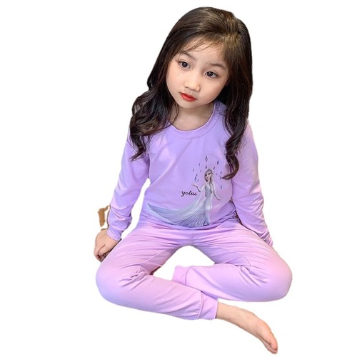 Children's Pajamas Cotton Baby Air Conditioning Clothes Aisha Girl Fairy Cute Super Cute Long Sleeve Girls Home Clothes Suit Trendy