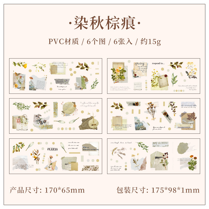 Julian Dream pegatinas impermeables transparentes pegatinas diarias diarias retro transfronterizas materiales de decoración