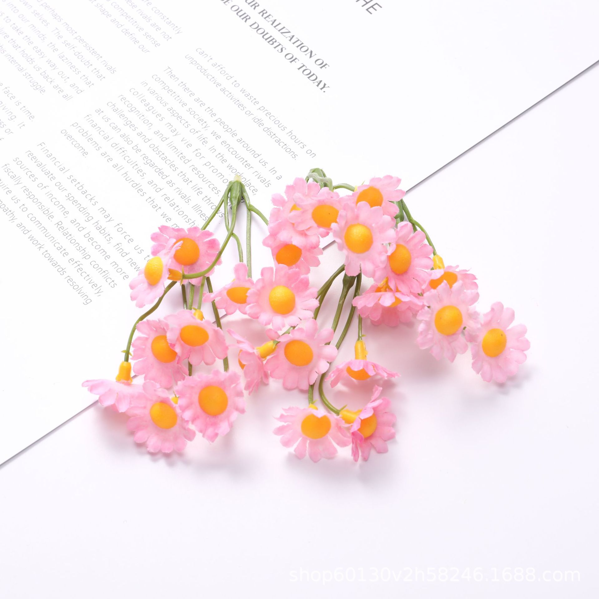 Simulación de flores de margarita de una sola pieza DIY material artesanal Mori material de tocado seda flor flor de simulación crisantemo flor falsa