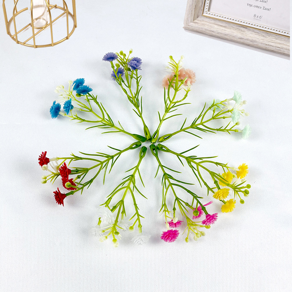 Simulación de pegamento blando lleno de estrella de bodas decoración del hogar pequeña fresca DiDi accesorios de flores de imitación de flores de plástico