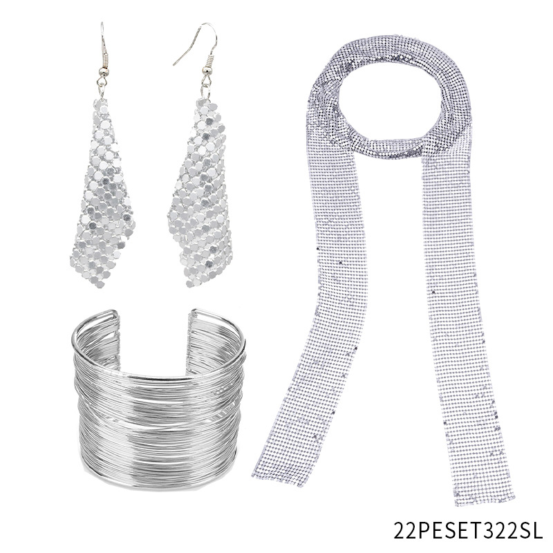 Accesorios para pelucas de fiesta de carnaval, collar de Elvis estilo disco de los 70, accesorios de fiesta de los 90, peluca de fiesta