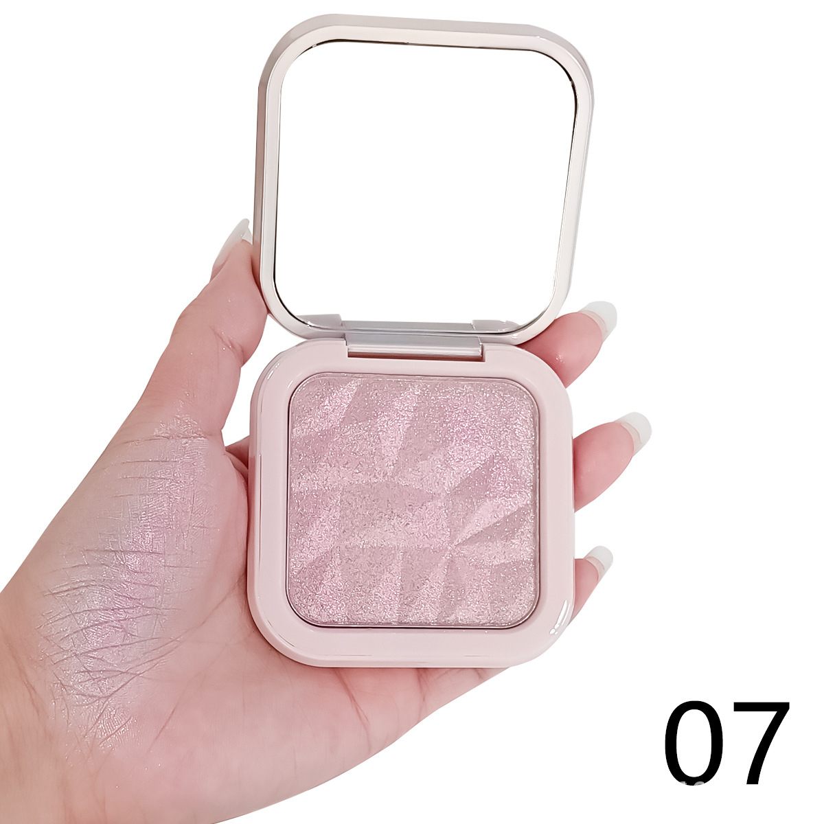 Maquillaje de belleza monocromático estereoscópico mate resaltado brillante sombra de nariz sin logotipo polvo resaltado placa de reparación