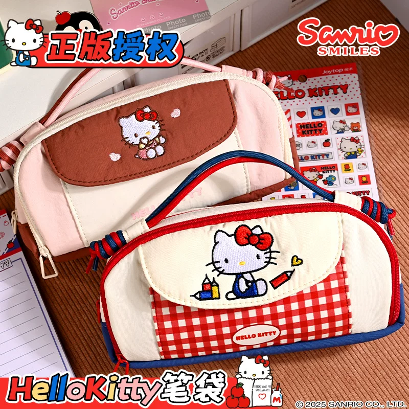 Pencil Case Sanrio Hello Kitty — retro capacious student pouch, birthday gift (2 colors)
