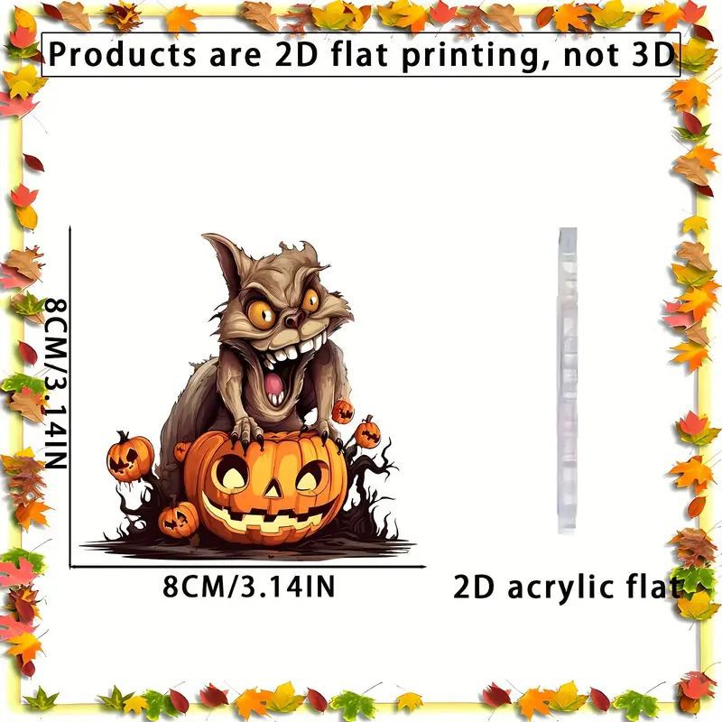 Amazon Halloween decoración de árbol de navidad adorable acrílico gato colgante de decoración de fiestas familiares colgante image 5