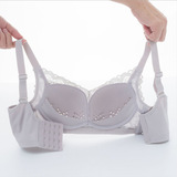 Тонкий бюстгалтер, сексуальный комфортный дышащий бюстгальтер пуш-ап, кружевное нижнее белье, бюстгальтер без косточек, большой размер