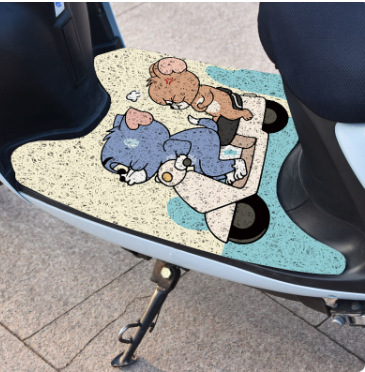 Suitable for Yadi Modern Electric Vehicle Foot Pads, Non-Slip Battery Vehicle Foot Pads, Wire Rings, Dust-Proof and Waterproof Foot Pads