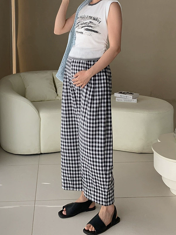 Trousers for pregnant, drawstring, loose fit