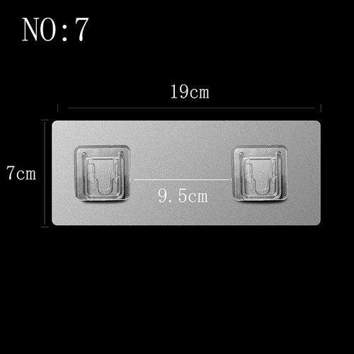 Strong seamless adhesive letter buckle buckle wall bathroom kitchen transparent buckle hook bathroom supplies hanging rack