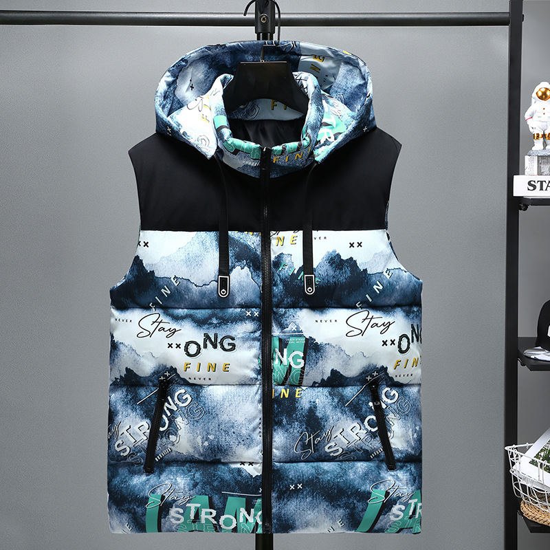 Herrenbekleidung Übergröße Herren Baumwolljacke Herrenweste warme Baumwolle Baumwolltarn Baumwollweste_voghion.com