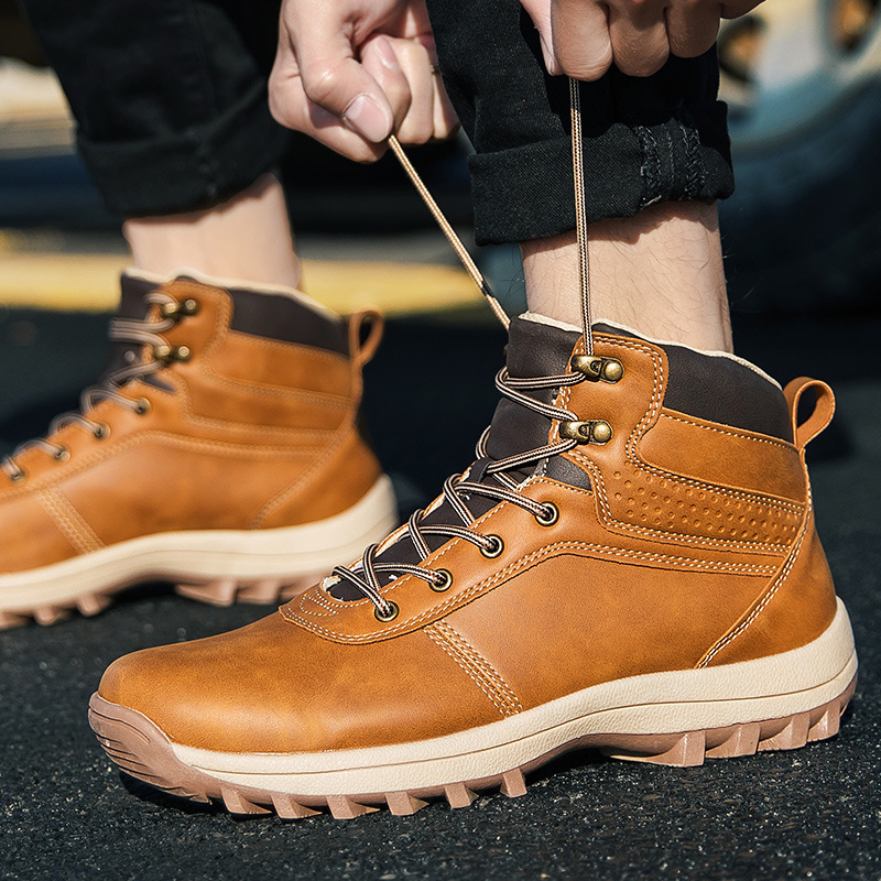 국경 간 겨울 폭발 하이킹 신발 기모 두꺼운 따뜻한 스노우 부츠 야외 경량 패션 마틴 부츠 하이킹 신발