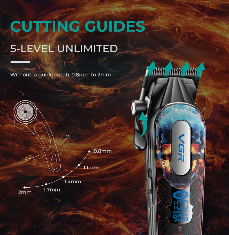 Professional Electric Hair Trimmer With Digital Display 9000rpm_voghion.com