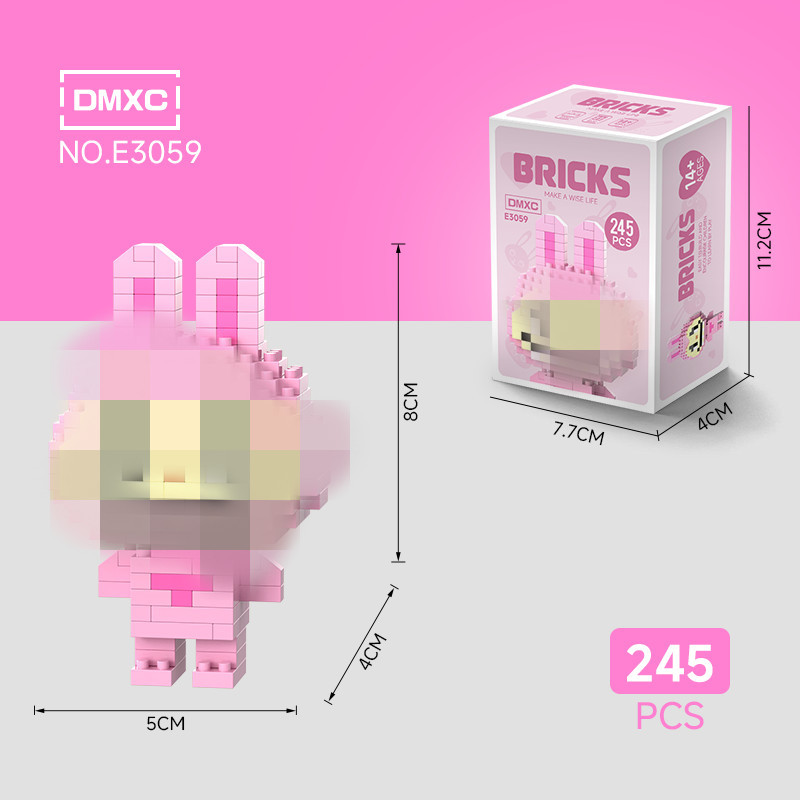 Modelo de Bloques de Construcción en Miniatura de Plástico DIY