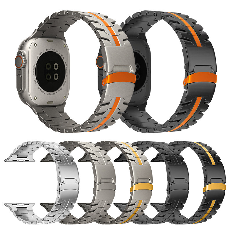 Pure Titanium Alloy Iron Man Metal Watch Band 49mm Suitable for Apple Watch iWatch Ultra2S987Se Pure Titanium Alloy Iron Man Metal Watch Band 49mm Suitable for Apple Watch iWatch Ultra2S987Se