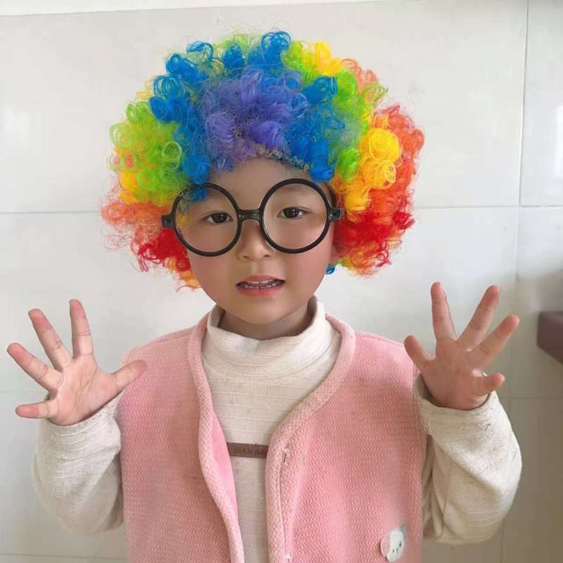 爆炸头假发幼儿园表演活动成人派对婚庆聚会小丑假发|undefined