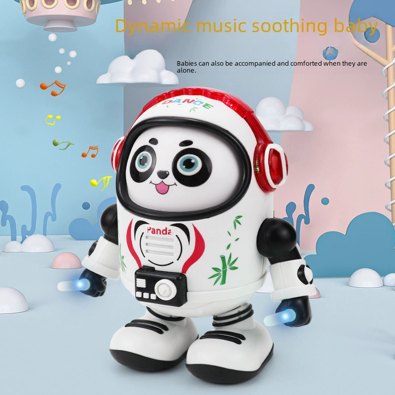 TikTok, электрогуляющий робот-танцор, легкая музыкальная космическая игрушка для мальчиков и девочек, панда, подарочный на день рождения