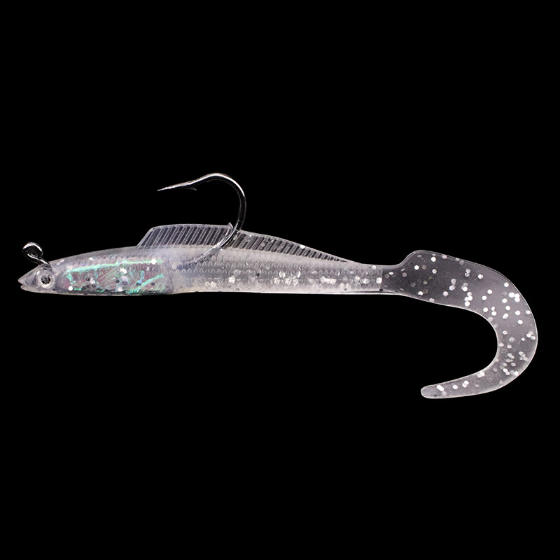 Weihe rollo de tira larga/cola cabeza de plomo pescado suave 12cm 8,5G cabeza de plomo sumergida cebo suave cebo de pesca transfronteriza