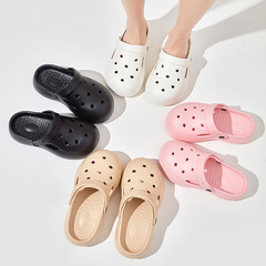 Women's Thick Sole Holeshipper for Summer Home Indoor/Outdoor Wear Anti-Slip Casual Beach Slippers Soft