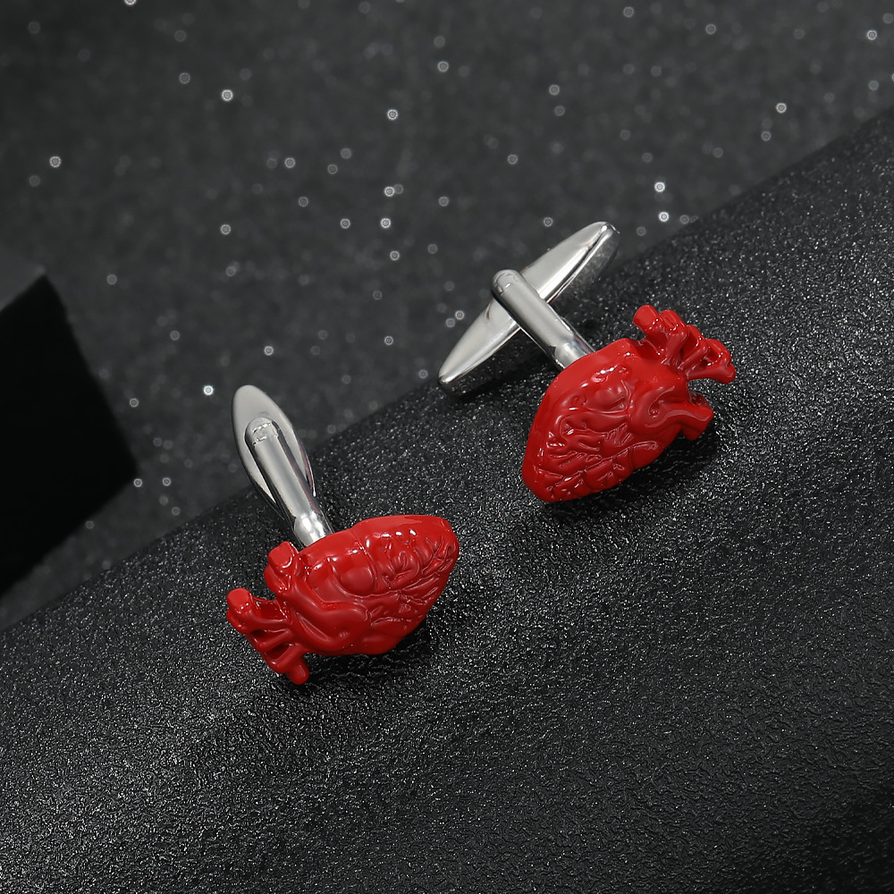 Heart Cufflinks For Men Stylish Shirt Cuff Accessories_voghion.com
