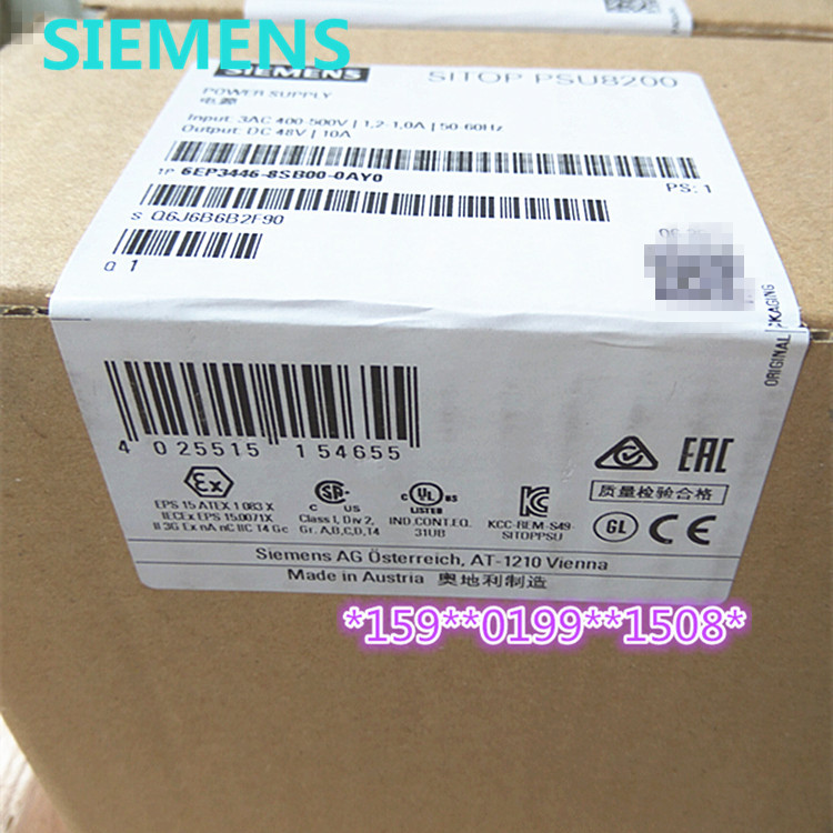 6EP1456-3BA00 3BAOO 西门子PSU8200 10A电源 6EP3446-8SB00-0AY0