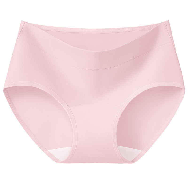 Bragas de algodón suave de cintura media, entrepierna antibacteriana, entrepierna de algodón, entrepierna más larga, abdomen de gran tamaño, caderas, calzoncillos transpirables de algodón para mujer