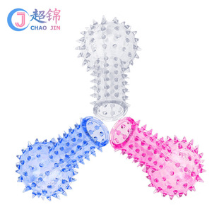 Crystal Finger Buckle Set Colorful Spiny Soft Glue Finger Set Couple Sex Supplies Sex Supplies Wholesale Hair