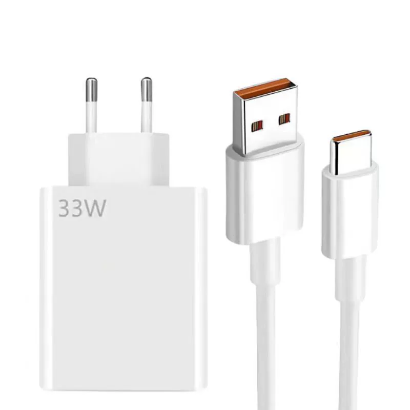 Xiaomi, совместимый мобильный телефон с USB зарядным устройством, зарядное устройство, оригинальный набор, 33W