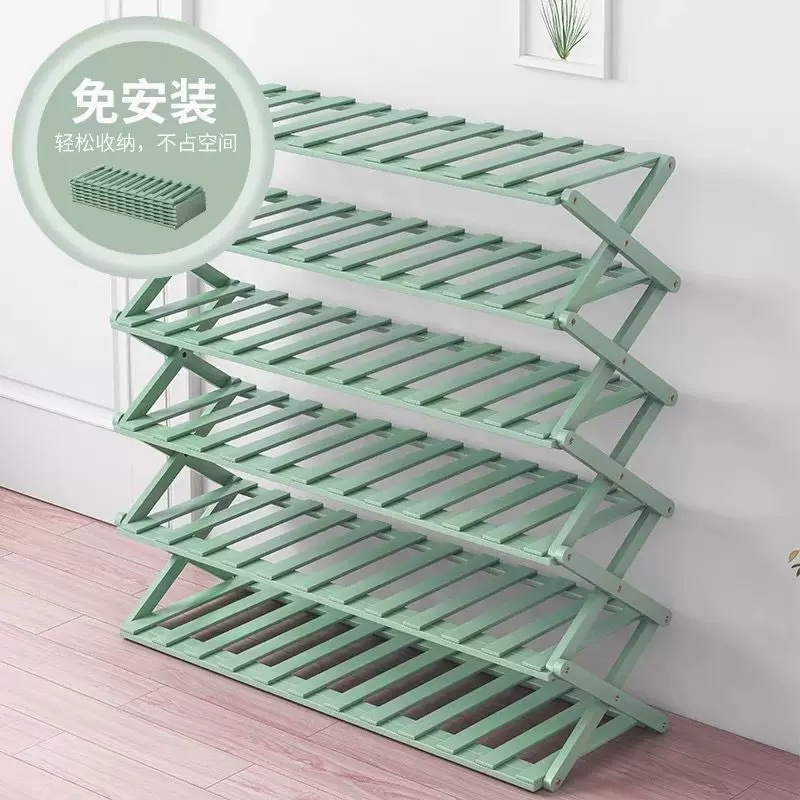 鞋架子简易门口结实家用多层防尘经济小型宿舍收纳免安装折叠