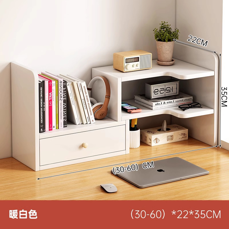 Escritorio de oficina estantería almacenamiento estante estudiante escritorio almacenamiento estante dormitorio escritorio simple multi-capa pequeña librería