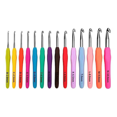 Hook kit cross-border best-selling colorful T-handle aluminum knitting needles DIY yarn knitting material kit knitting tool set