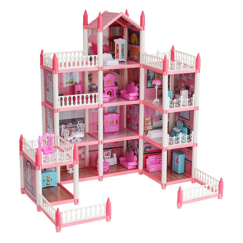 Прямая поставка с фабрики детский игровой дом игрушка кукольный дом Вилла Замок принцессы костюм Моделирование девушки DIY сборка