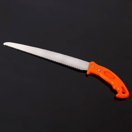 Plastic handle straight saw, manual woodworking saw, fast saw, outdoor fruit tree saw, woodworking hand saw, pruning saw, garden high-altitude saw