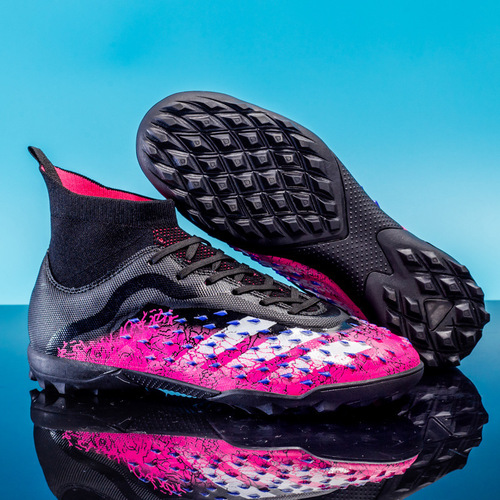 Cross-border youth adult students men and women long nails AG broken nails high-top artificial grass training World Cup football shoes