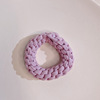 Donut, high elastic hair rope, fashionable woven hair accessory with pigtail, South Korea, new collection, city style, simple and elegant design