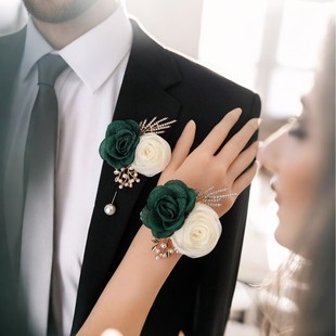 Cross-Border High-End Bridesmaid Wrist Flowers, Wedding Bride's High-End Corsage Bracelets, Wedding Accessories