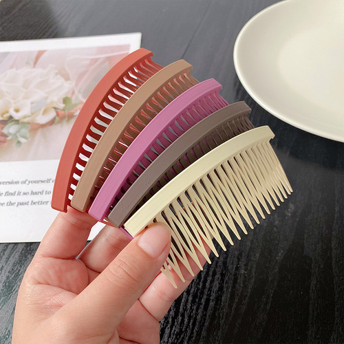 Korean simple frosted hair comb adult hairpin hair accessories hair comb non-slip large hairpin broken hair women's hair accessories