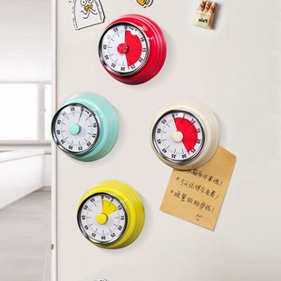 Wholesale Manufacturer Direct Sales Kitchen Timer Visual Round Mechanical Reminder Can Magnetically Absorb Students' Self-Discipline Time